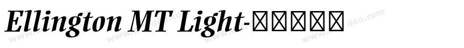Ellington MT Light字体转换